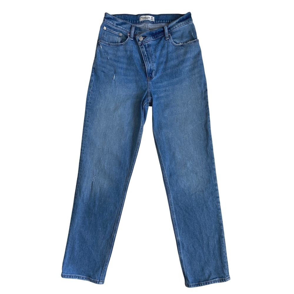 Abercrombie & Fitch 90s Straight Ultra High Rise Crossover Jeans Blue 29 8R